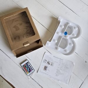 White LED Letter 'B' with Remote